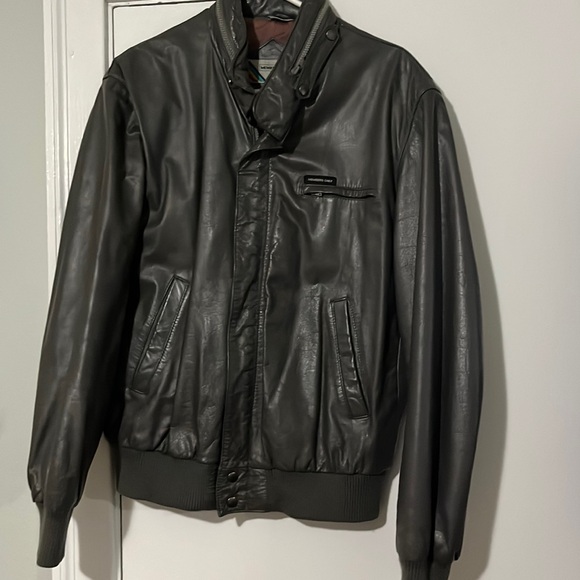 COPY - Members Only Leather Jacket Vintage Mens Gray Classic Iconic Style size … - Picture 1 of 16